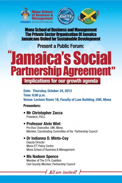 JAMAICA'S SOCIAL PARTNERSHIP AGREEMENT - IMPLICATIONS FOR OUR GROWTH AGENDA