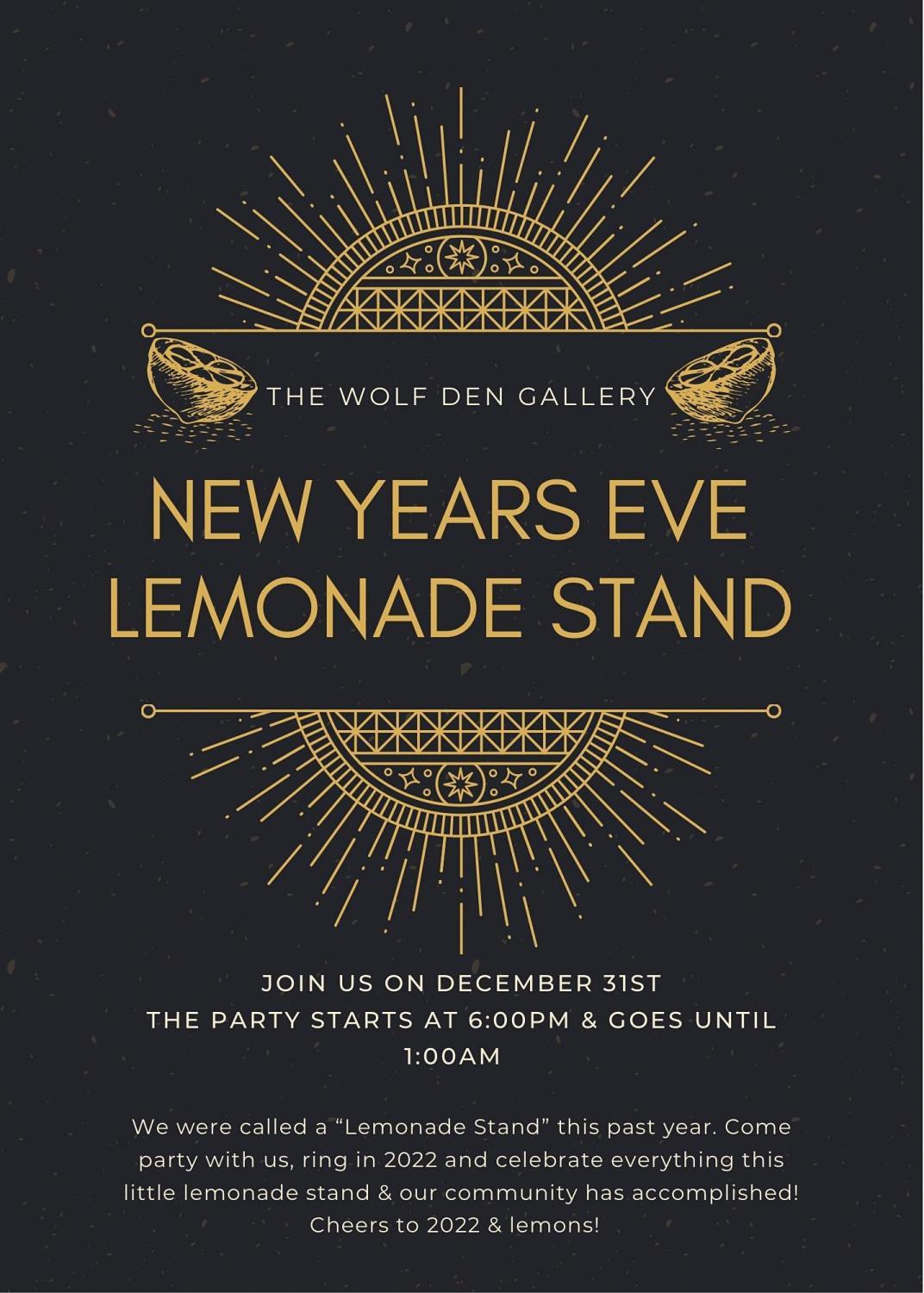 The Wolf Den Gallery New Years Eve Party