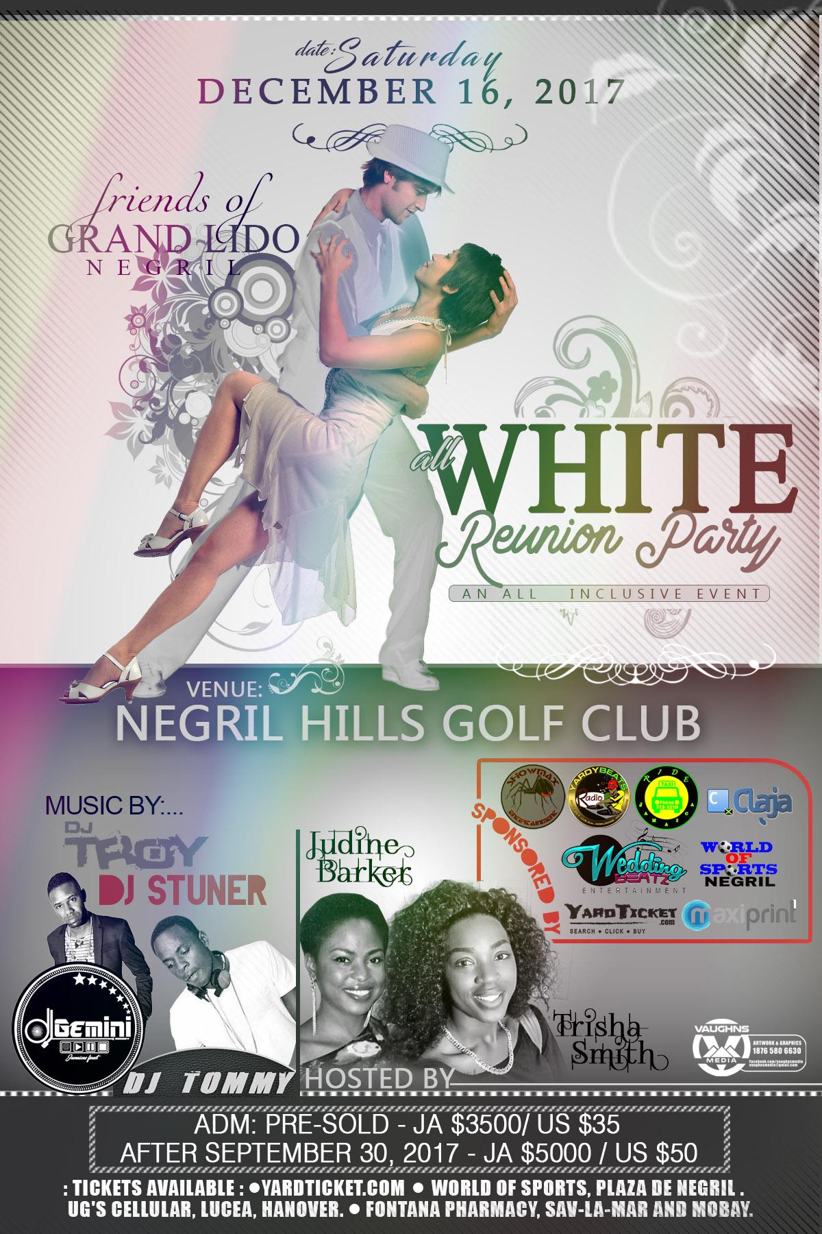 Lido Negril All White Reunion Dinner Party