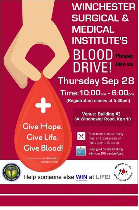 Winchester Surgical & Medical Laboratory Blood Drive