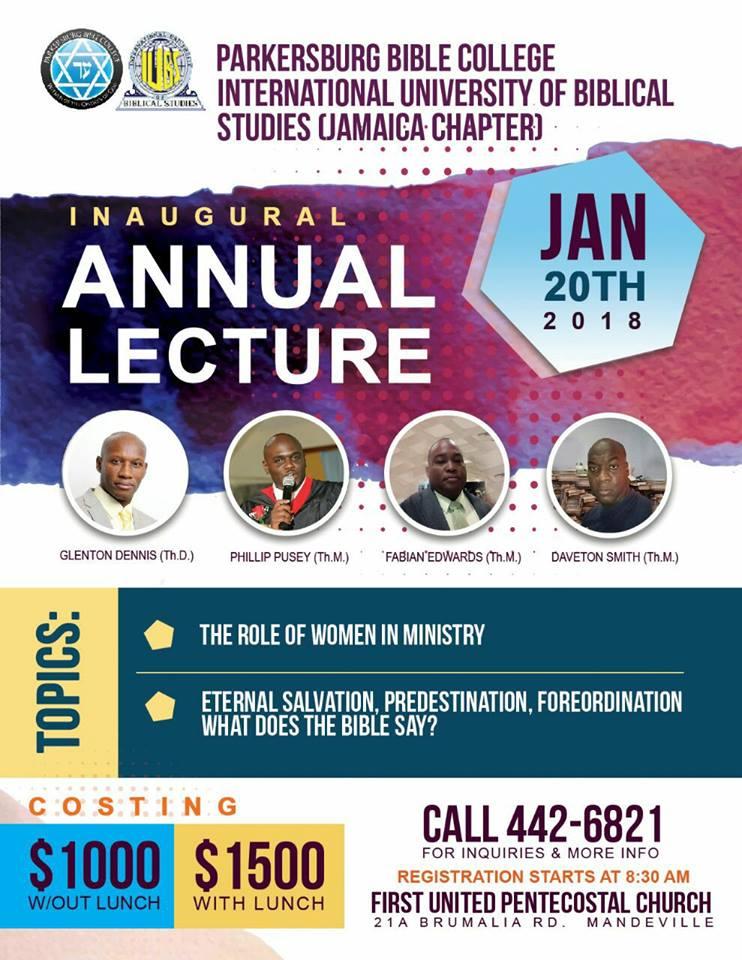 Parkersburg Bible College : Annual Lecture