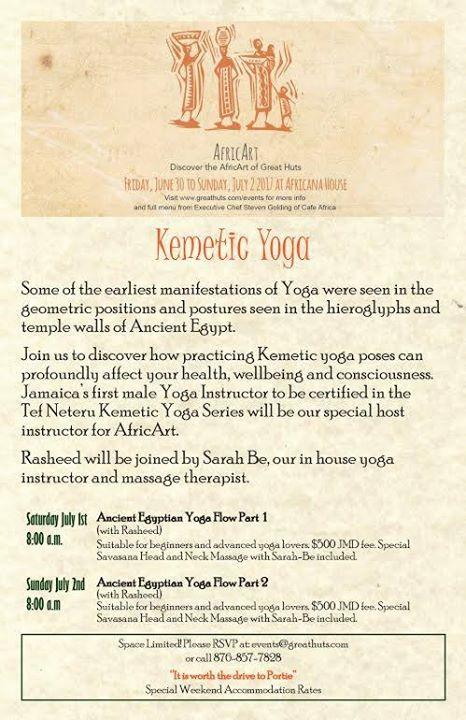 Great Huts Kemetic Yoga Weekend