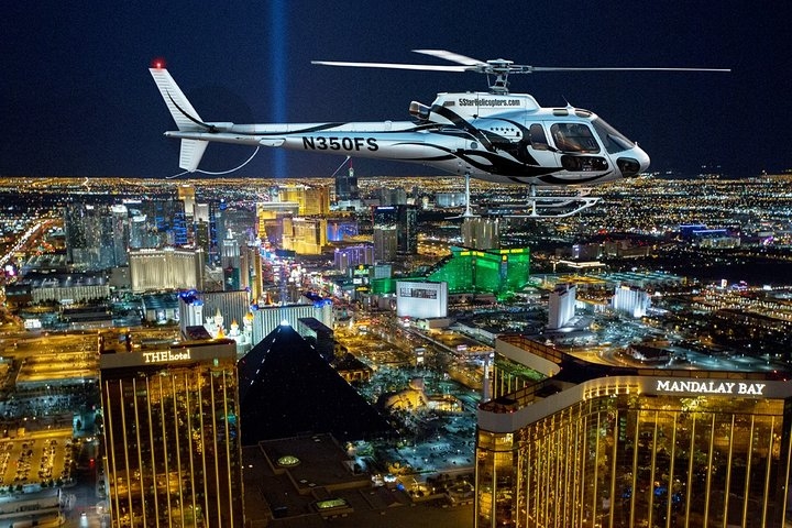 Las Vegas Helicopter Night Strip Flight Tour with Optional Dinner