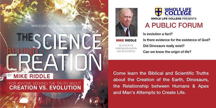 The Science Behind Creation by Mike Riddle - Public Forum in Kingston