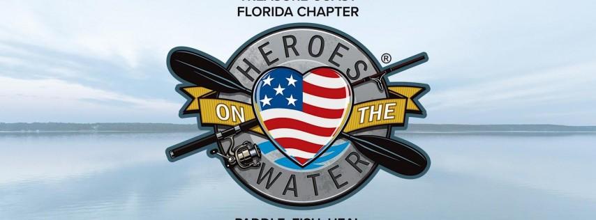 Heroes on the water kayak fishing for veterans and first responders.