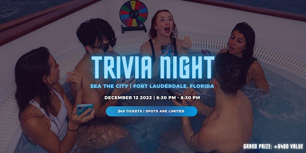 Hot Tub Boat Trivia Night Hosted by Sea The City (+ $400 Grand Prize)