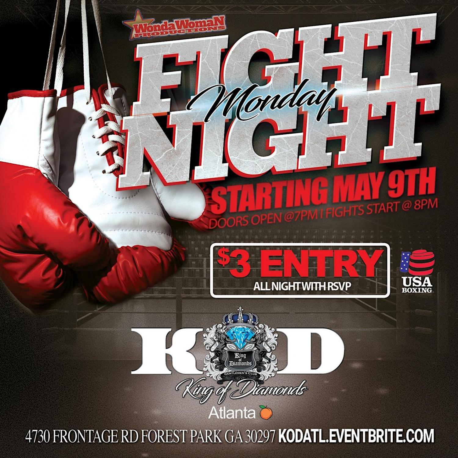 Monday Night Fight Night Live with USAA boxing!
Mon Dec 26, 7:00 PM - Tue Dec 27, 4:00 AM
in 80 days