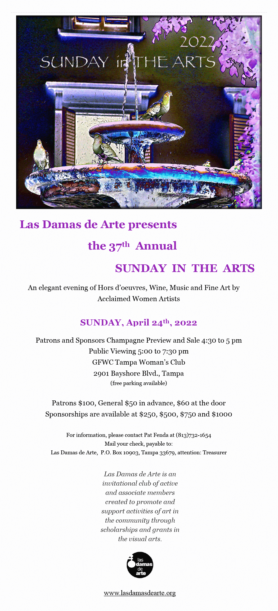 Las Damas de Arte presents the 37th Annual SUNDAY IN THE ARTS