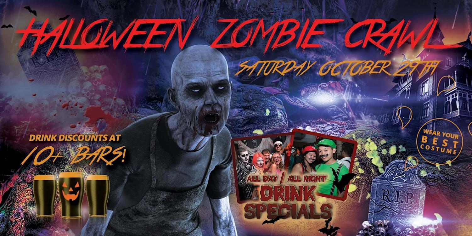Zombie Crawl - Halloween Pub Crawl
Sat Oct 29, 7:00 PM - Sun Oct 30, 2:00 AM
in 8 days