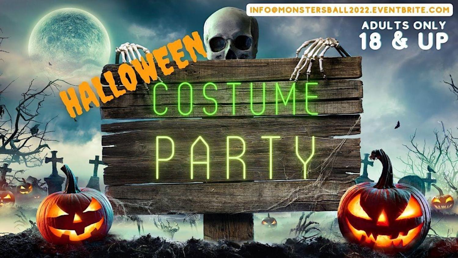 Monsters Ball |A Halloween Themed Murder Mystery Costume Party (18+ only)
Sun Oct 30, 8:00 PM - Mon Oct 31, 2:00 AM
in 10 days