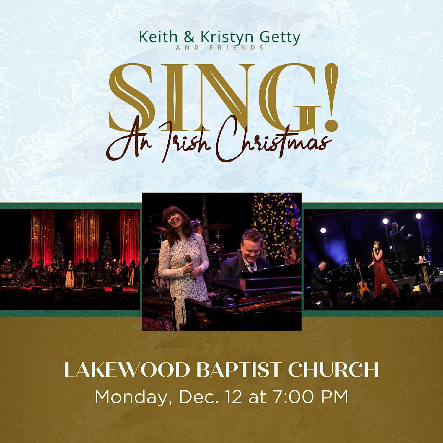 Sing! An Irish Christmas with the Gettys
Mon Dec 12, 7:00 PM - Mon Dec 12, 9:30 PM
in 55 days