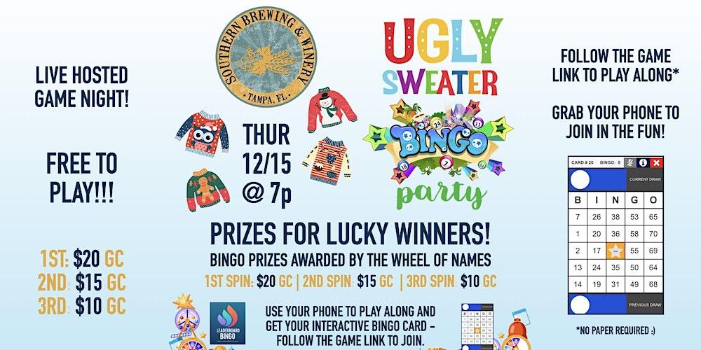 Ugly Sweater BINGO Game Night | Southern Brewing and Winery THUR 12/15