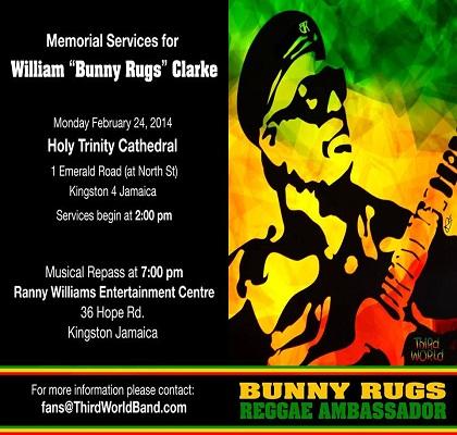Memorial Services for William "Bunny Rugs" Clarke