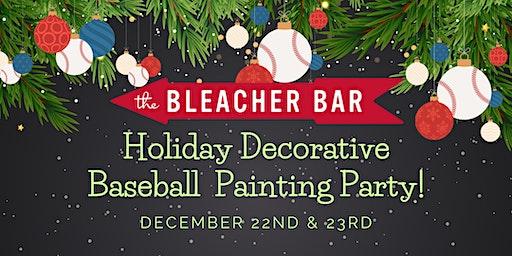 Holiday Decorative Baseball Painting Under The Bleachers