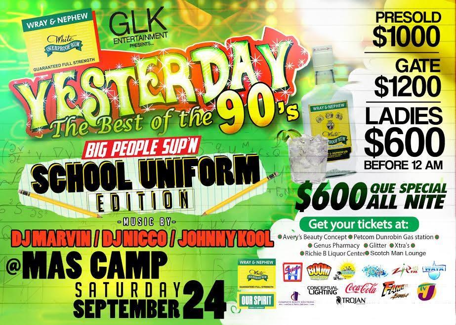 Yesterday "Best of 90's" School Uniform Edition