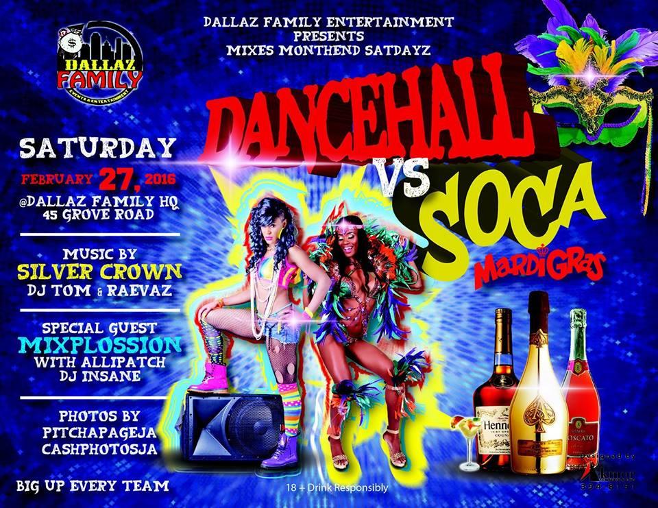 Dancehall vs Soca Mardi Gras