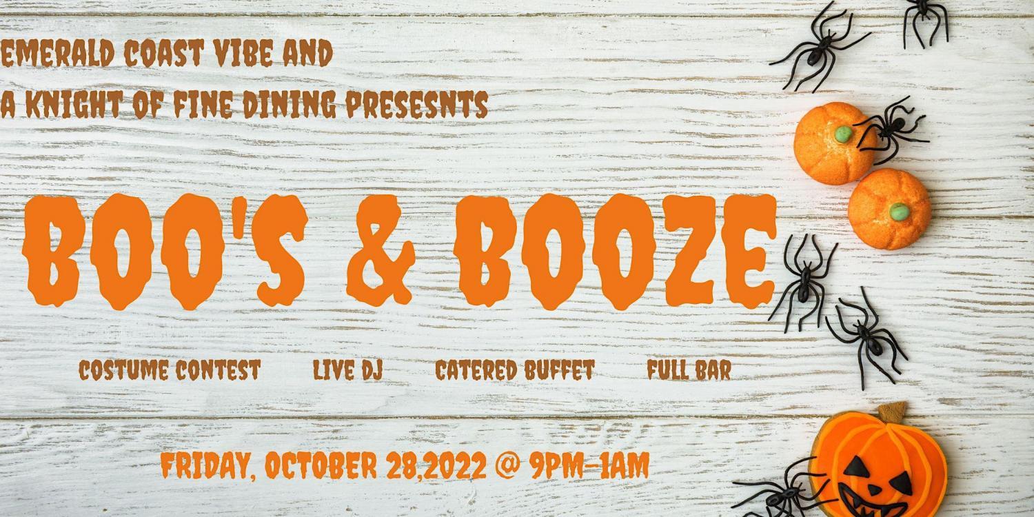 Boo's & Booze
Fri Oct 28, 9:00 PM - Sat Oct 29, 1:00 AM
in 8 days