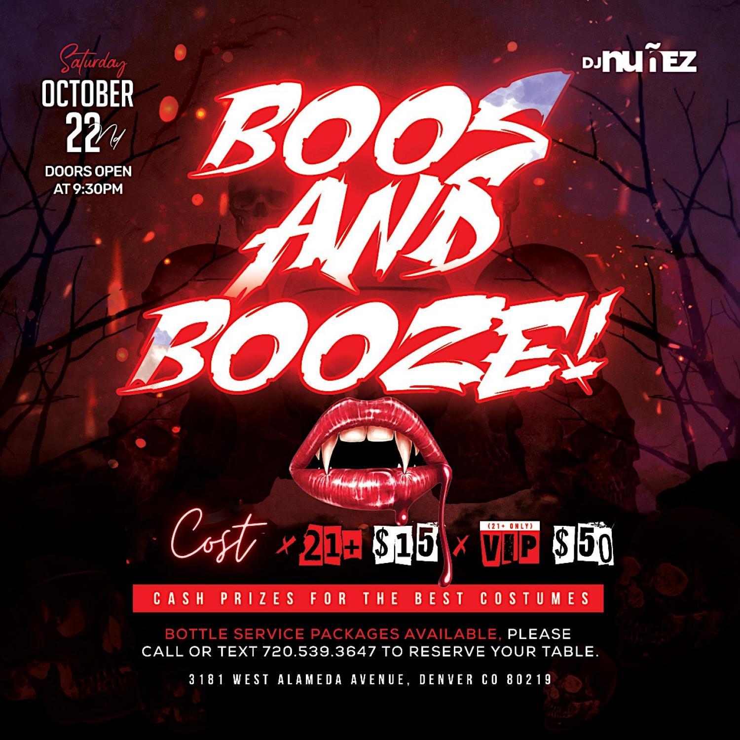 Boos and Booze: Halloween Party
Sat Oct 22, 7:00 PM - Sun Oct 23, 2:00 AM
in 2 days