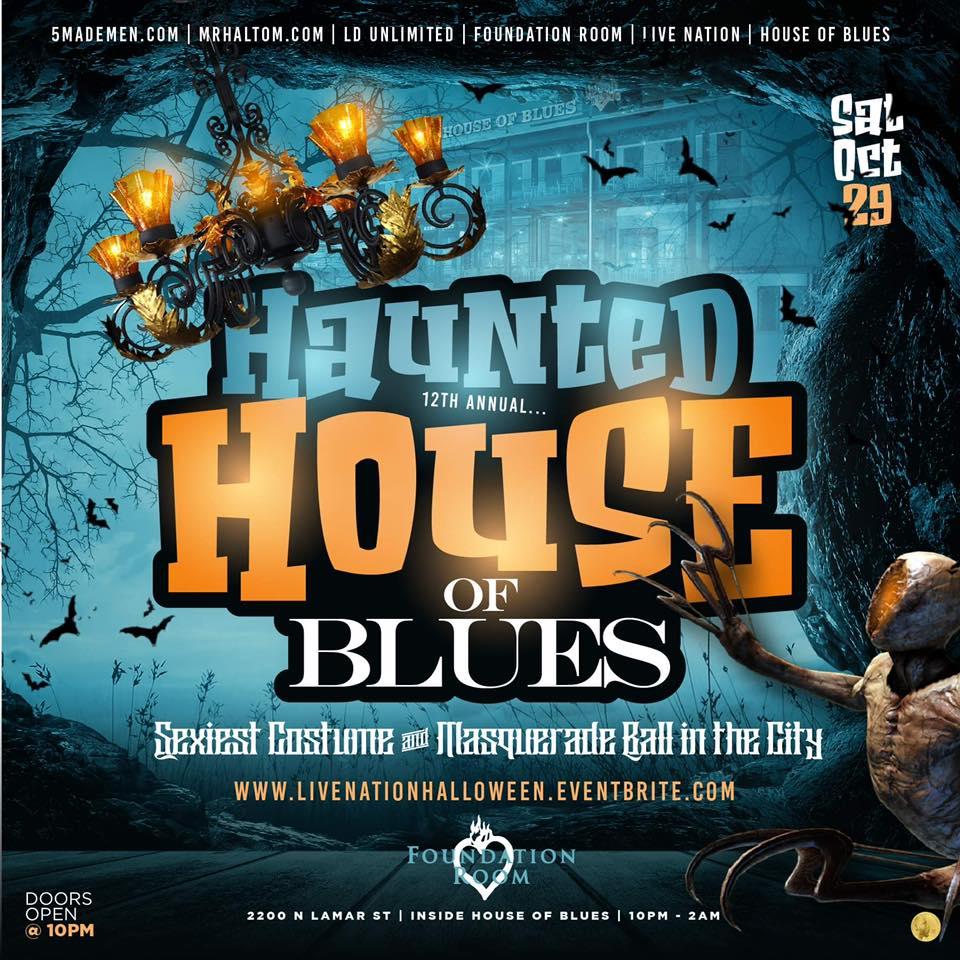 Haunted House of Blues Mega Costume & Masquerade Ball
Sun Oct 30, 8:00 AM - Sun Oct 30, 11:00 PM
in 9 days