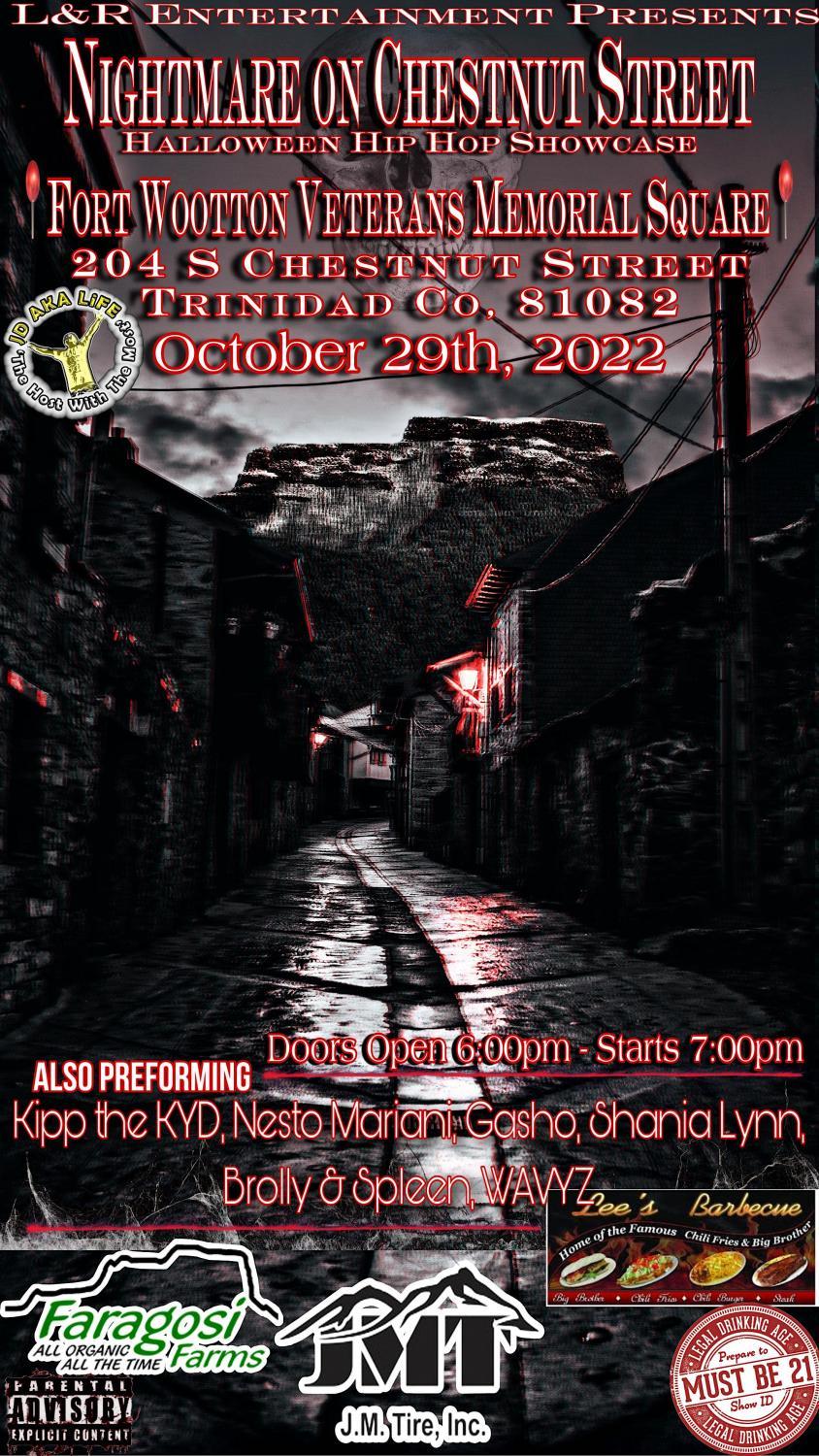 Nightmare on Chestnut Street
Sat Oct 29, 7:00 PM - Sat Oct 29, 11:00 PM
in 9 days