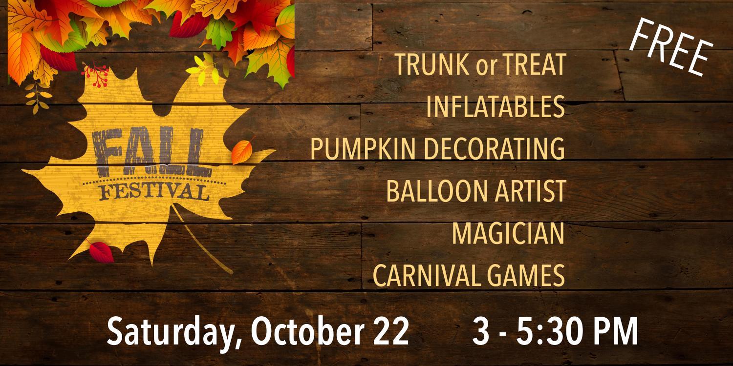 CCC Family Fall Festival
Sat Oct 22, 3:00 PM - Sat Oct 22, 5:30 PM
in 3 days