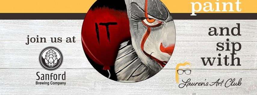 DIY Paint & Sip Event - Sanford-Maitland - Halloween - Pennywise IT