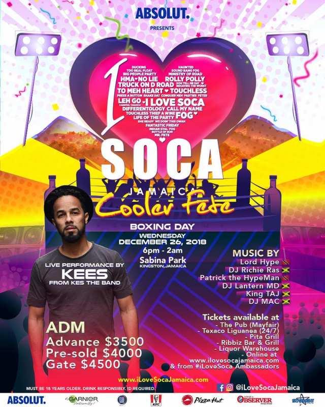 I Love Soca Jamaica : Cooler Fete