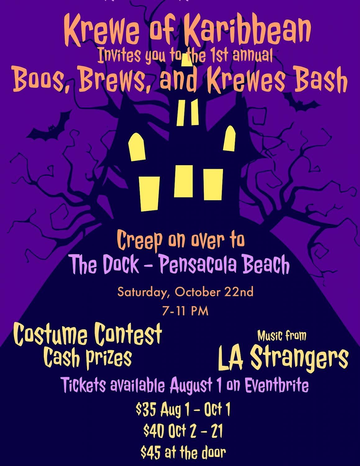 Krewe of Karibbean's First Annual Boos, Brews, and Krewes Bash
Sat Oct 22, 7:00 PM - Sat Oct 22, 11:00 PM
in 2 days