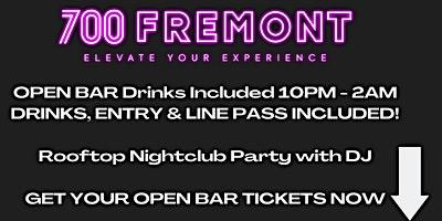 Open Bar at Vegas Rooftop Club - Entry & Drinks Included