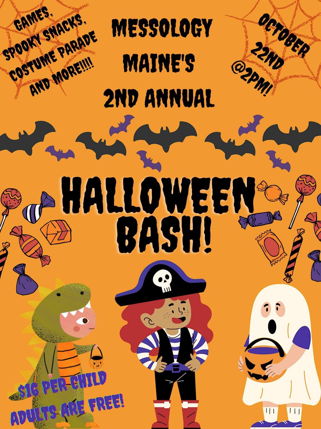 Messology Maine's 2nd Annual Halloween Bash!
Sat Oct 22, 2:00 PM - Sat Oct 22, 5:00 PM
in 2 days