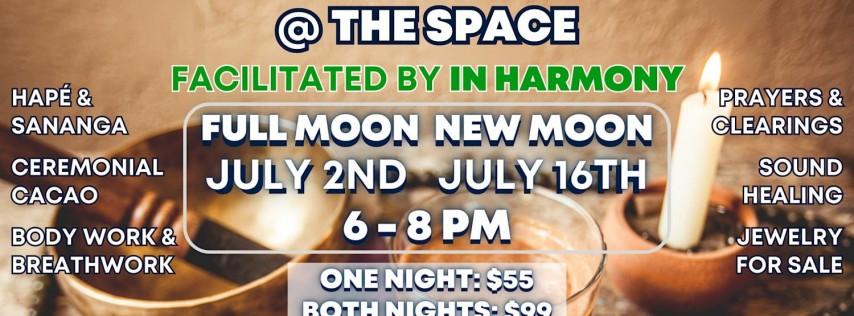 July New Moon and Full Moon Cacao Ceremony and Sound Journey at The Space