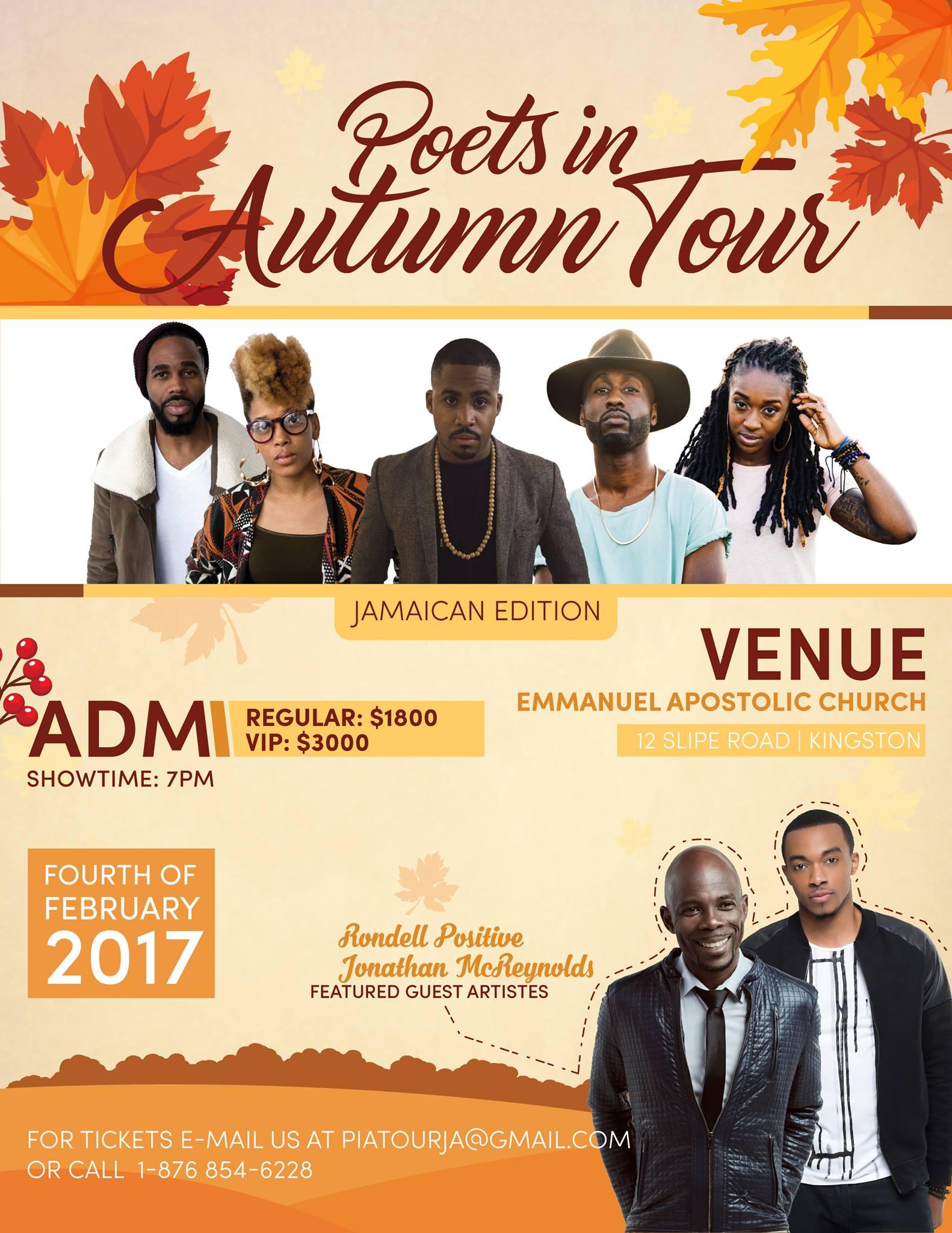 Poets In Autumn Tour, Jamaica