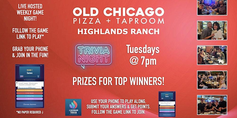 Old Chicago - Highlands Ranch CO | Trivia Game Night