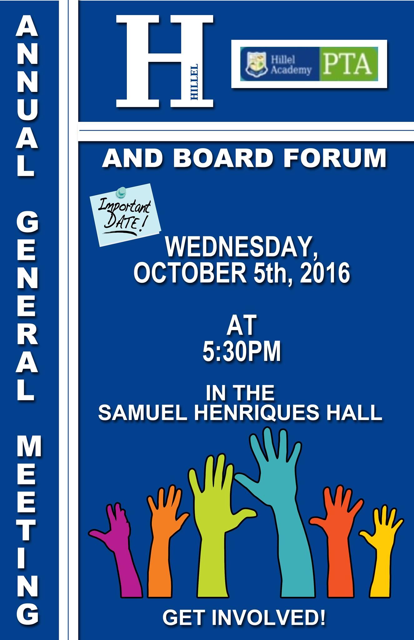 PTA AGM & Board Forum