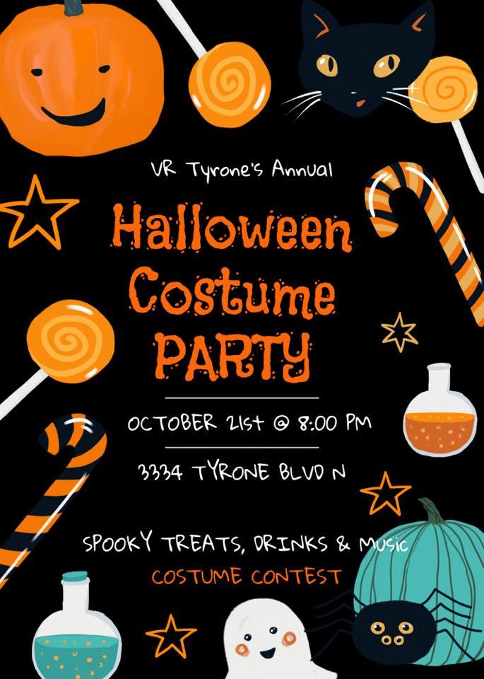 VR Tyrone’s Annual Halloween Party & Costume Contest
Fri Oct 21, 8:00 PM - Fri Oct 21, 11:30 PM
in 2 days