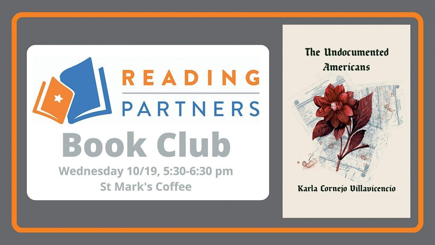 Reading Partners Book Club- October
Fri Oct 14, 10:00 AM - Fri Oct 14, 11:00 AM