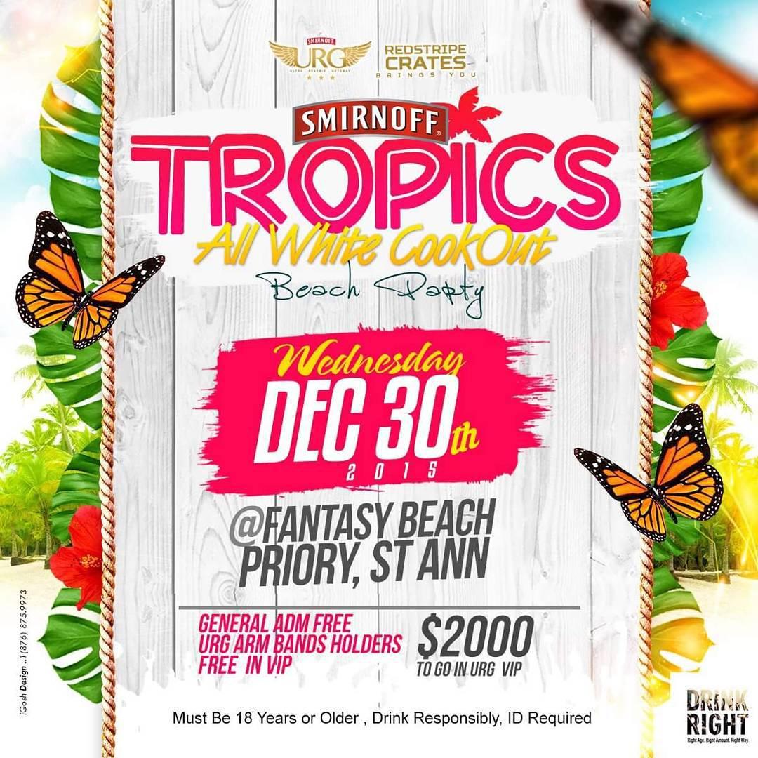 Smirnoff Tropics - All White Cookout, Beach Party - Smirnoff URG Weekend Ultra Reverie Getaway