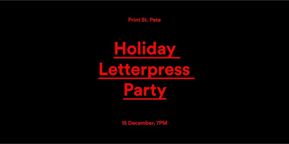 Holiday Letterpress Party
