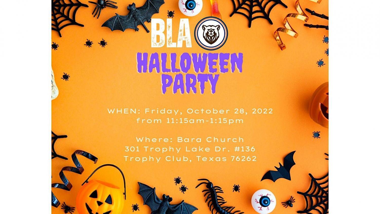 BLA Homeschool Halloween Party
Fri Oct 28, 11:15 AM - Fri Oct 28, 1:15 PM
in 7 days