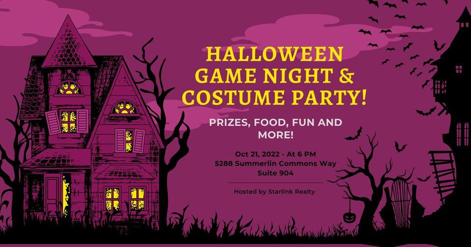 Halloween Game Night & Costume Contest!
Fri Oct 21, 3:00 PM - Fri Oct 21, 7:00 PM