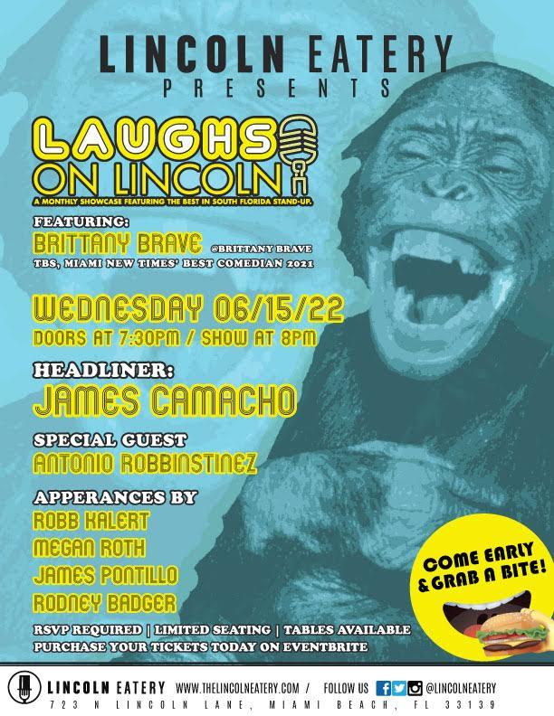 Laughs on Lincoln Returns to The Lincoln Eatery (June 15)