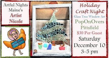 Create glass tree window art at PopOnOvers in Pittsfield
