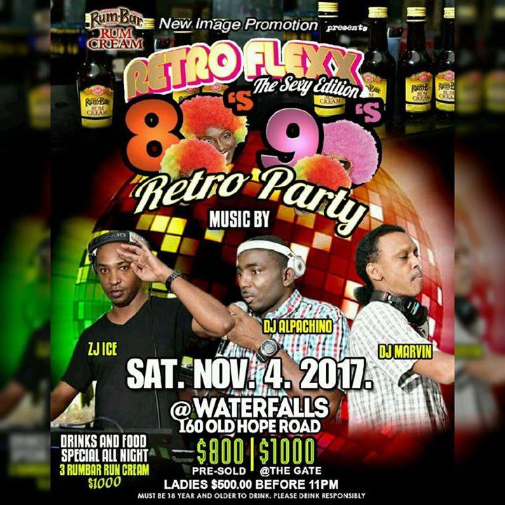 Rumbar Rum Cream Retro Flexx Saturday November 4 @Waterfalls
