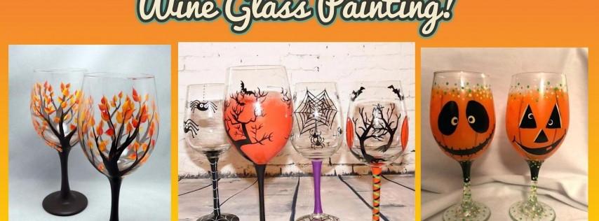 Halloween Wine Glass Painting with Amanda Moon