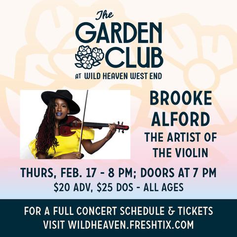 Brooke Alford Performs at Wild Heaven West End's The Garden Club