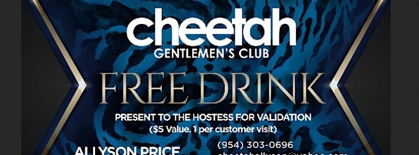 Cheetah Pompano Free Drink