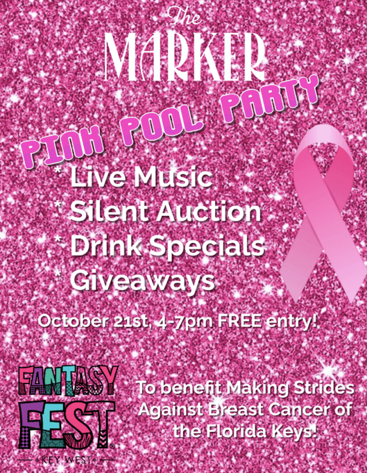 Pink Pool Party at The Marker
Fri Oct 21, 4:00 PM - Fri Oct 21, 7:00 PM