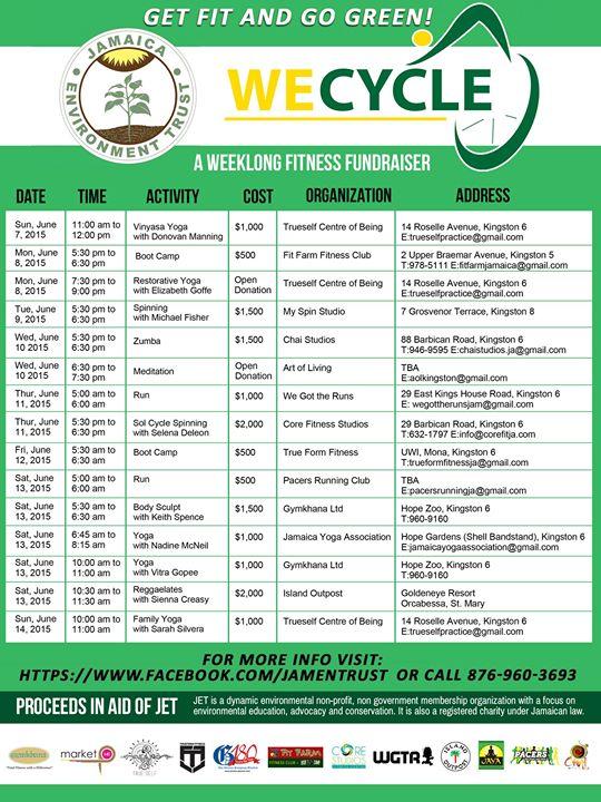 WeCycle Jamaica : a week-long fitness fundraiser in aid of JET