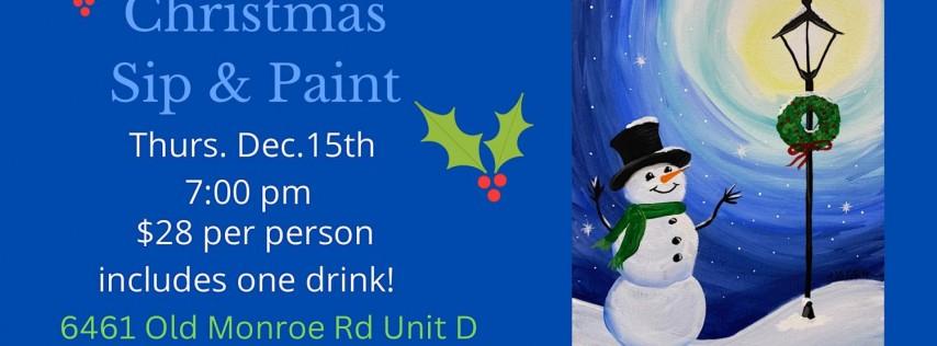 Christmas Sip & Paint at Grape's Bistro