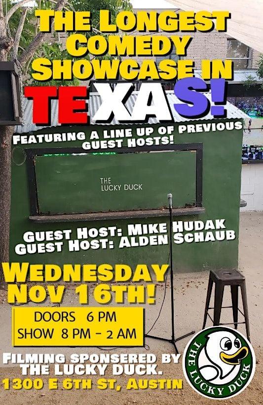 The Longest Comedy Showcase in Texas!